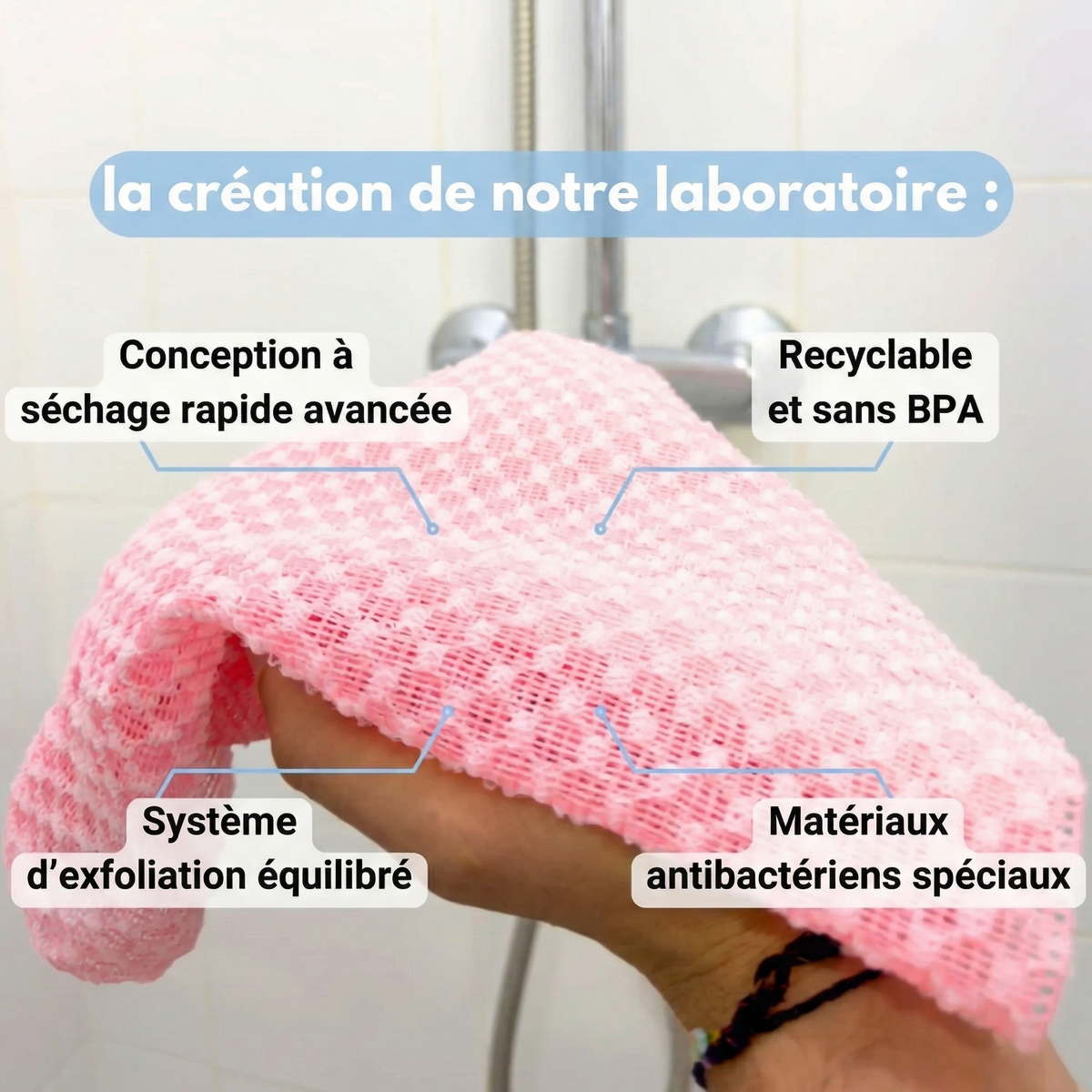 Vantyx Exfoliating Shower Towel