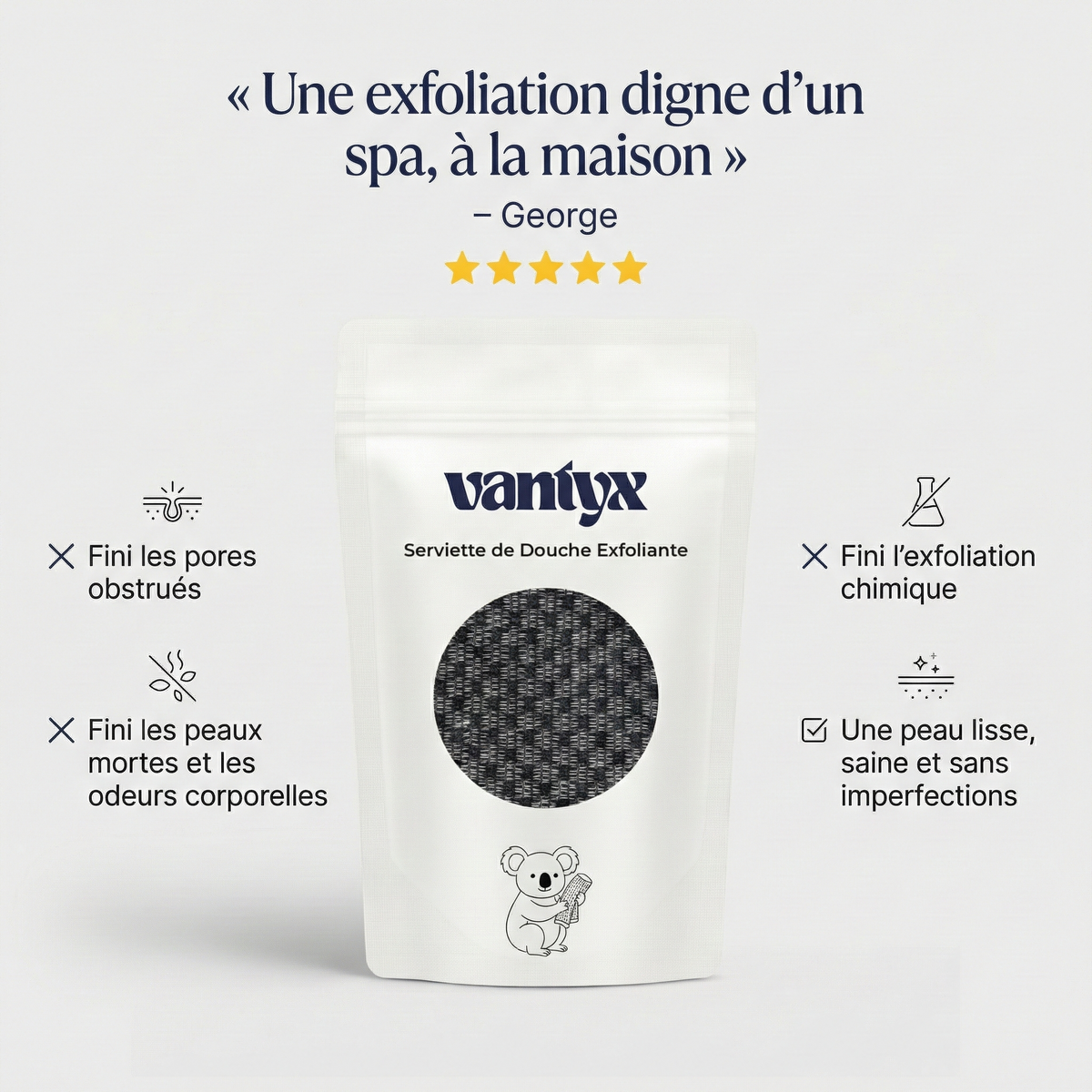 Vantyx Exfoliating Shower Towel