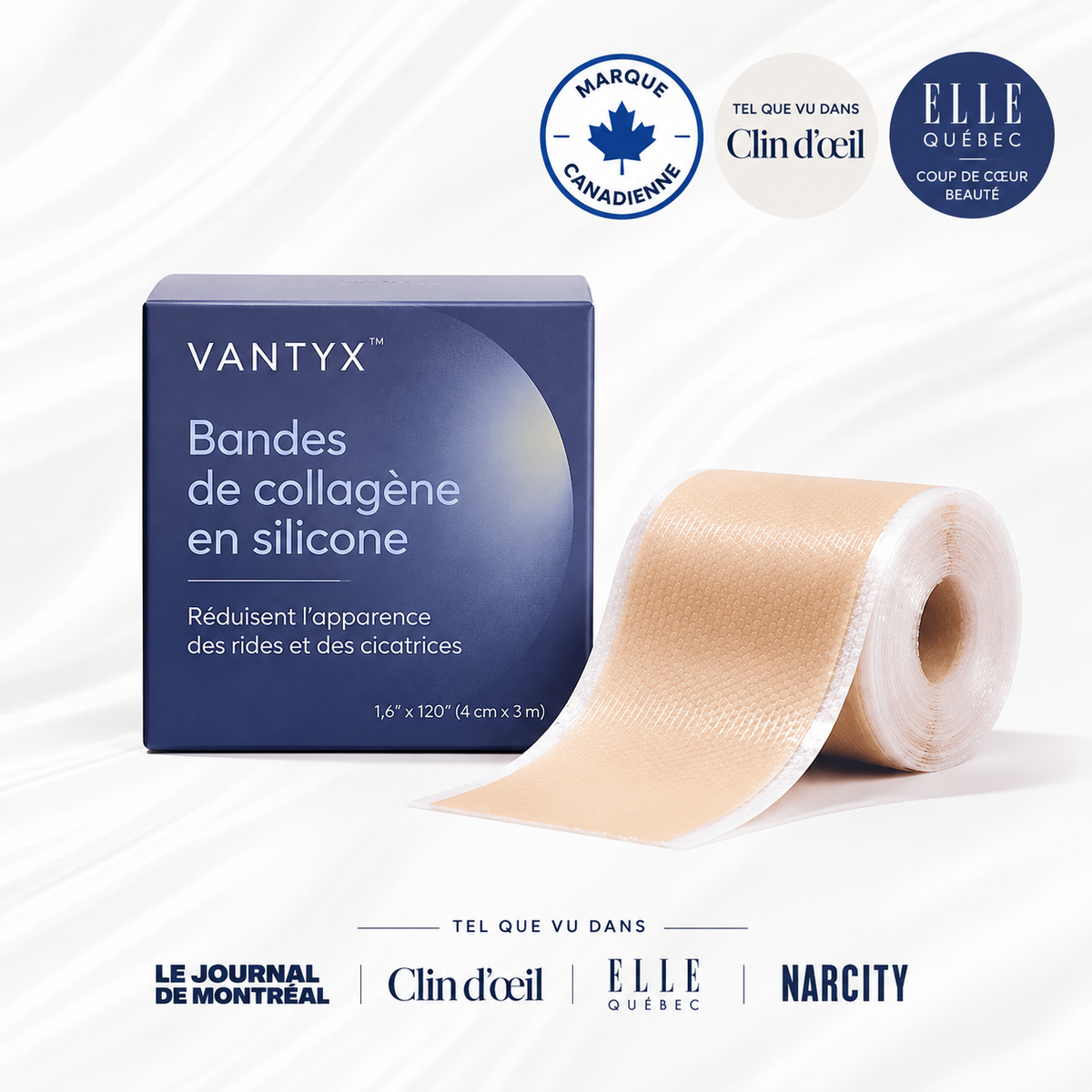 Bandes de Collagène en Silicone Vantyx™