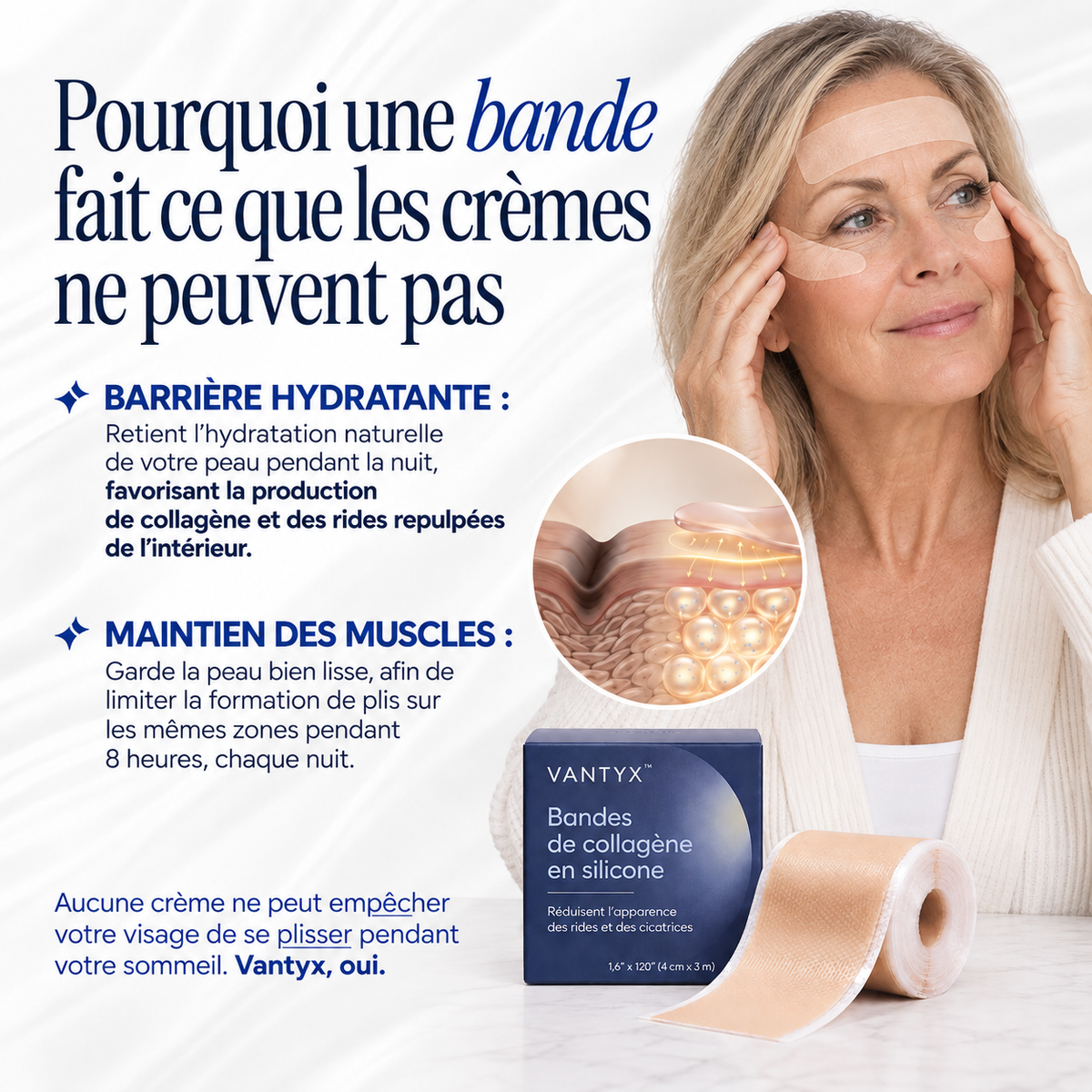 Bandes de Collagène en Silicone Vantyx™
