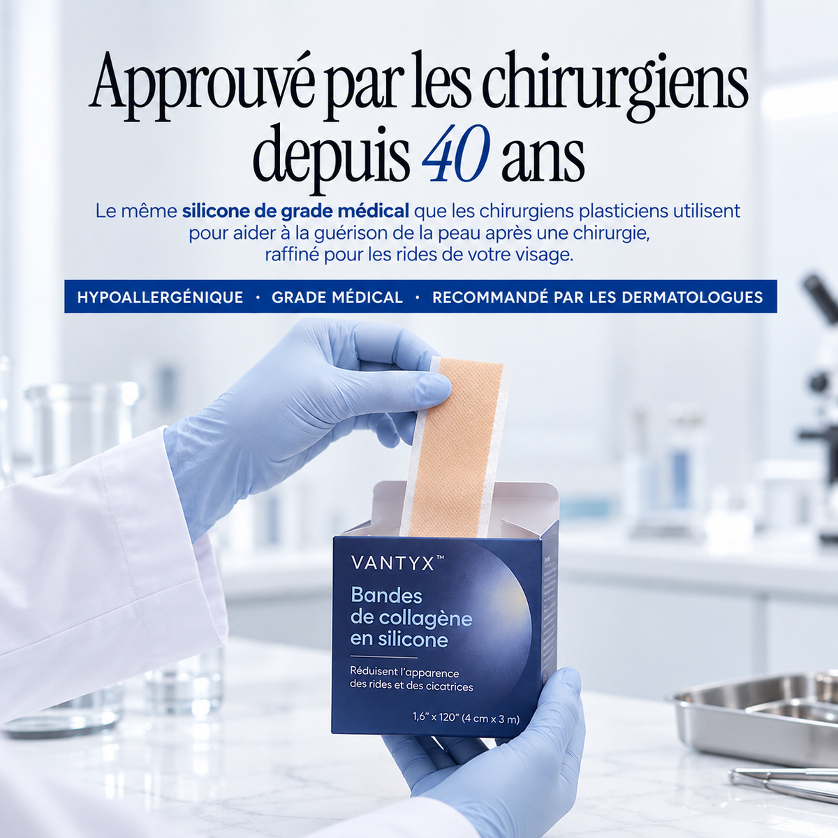 Bandes de Collagène en Silicone Vantyx™