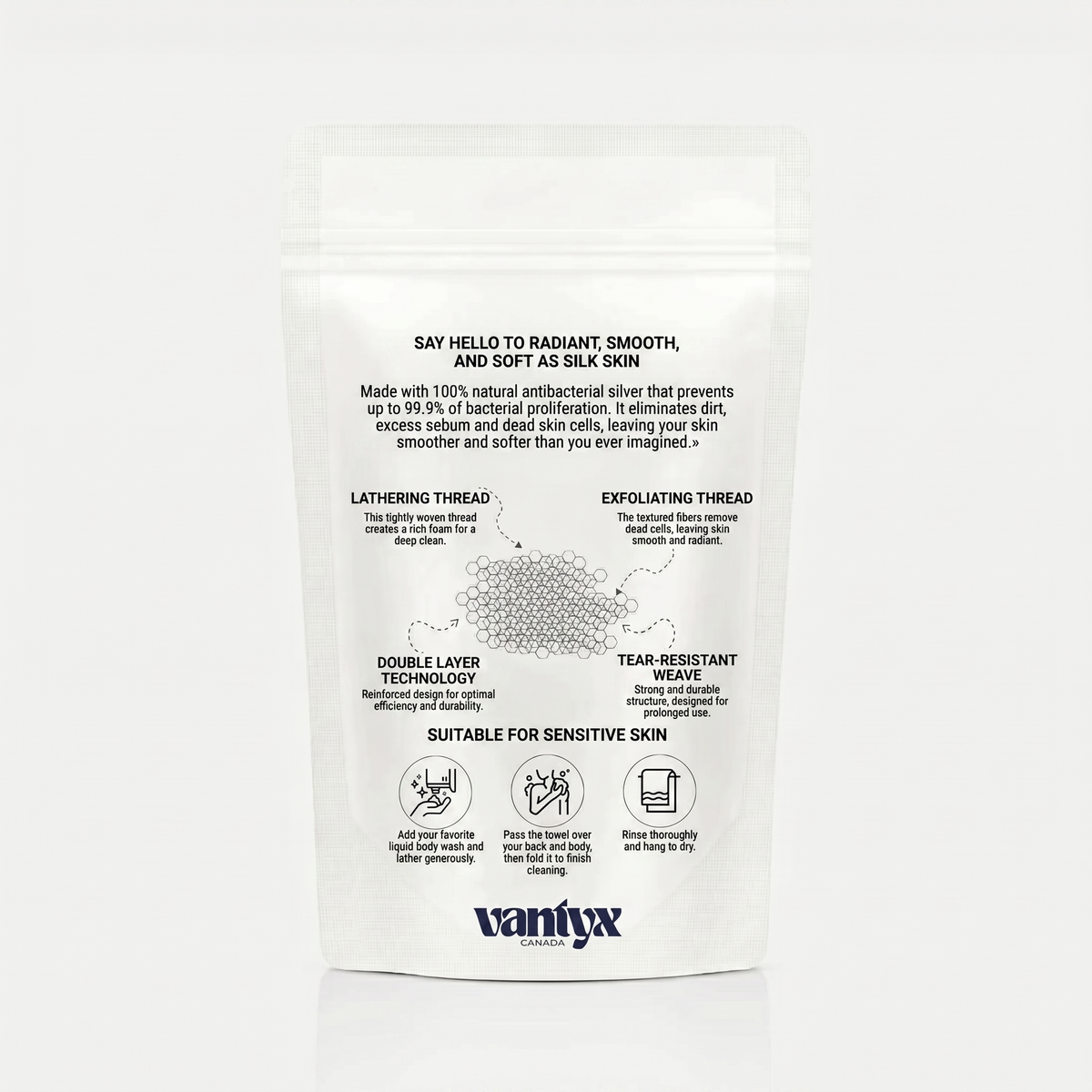 Vantyx Exfoliating Shower Towel