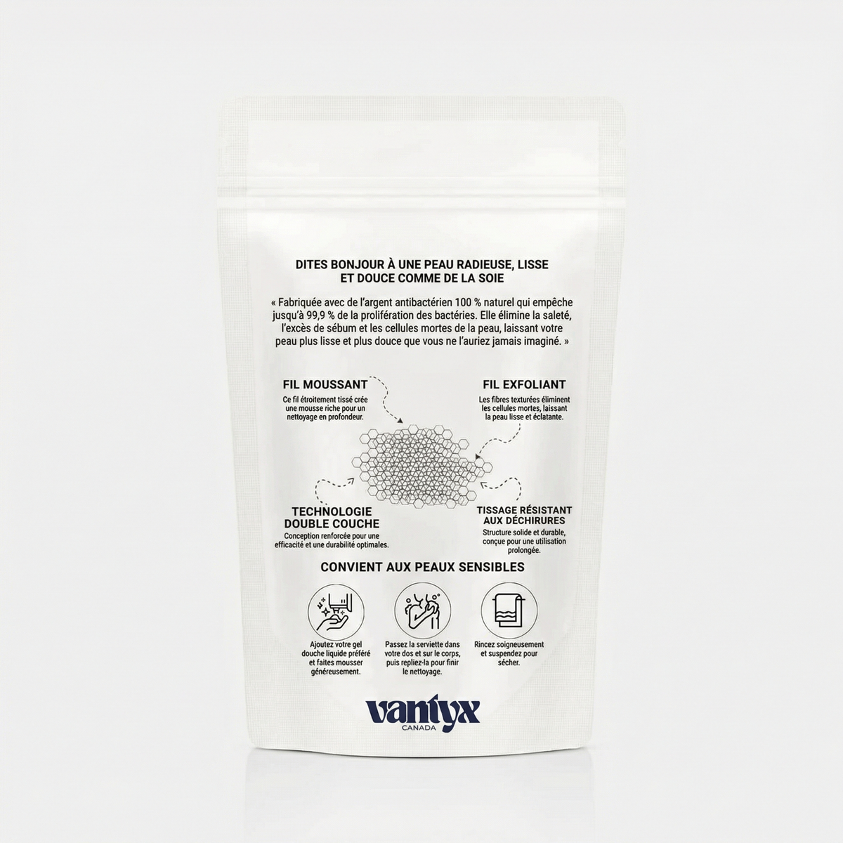 Vantyx Exfoliating Shower Towel